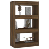 NNEVL Book Cabinet/Room Divider Brown Oak 60x30x103 cm Engineered Wood