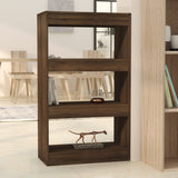 NNEVL Book Cabinet/Room Divider Brown Oak 60x30x103 cm Engineered Wood