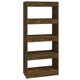 NNEVL Book Cabinet/Room Divider Smoked Oak 60x30x135 cm Engineered Wood