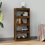 NNEVL Book Cabinet/Room Divider Smoked Oak 60x30x135 cm Engineered Wood