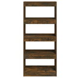 NNEVL Book Cabinet/Room Divider Smoked Oak 60x30x135 cm Engineered Wood