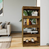 NNEVL Book Cabinet/Room Divider Smoked Oak 60x30x135 cm Engineered Wood