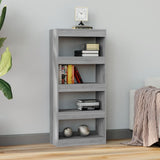 NNEVL Book Cabinet/Room Divider Grey Sonoma 60x30x135 cm Engineered Wood