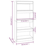 NNEVL Book Cabinet/Room Divider Grey Sonoma 60x30x135 cm Engineered Wood