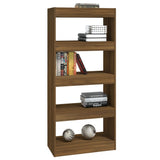 NNEVL Book Cabinet/Room Divider Brown Oak 60x30x135 cm Engineered Wood