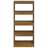 NNEVL Book Cabinet/Room Divider Brown Oak 60x30x135 cm Engineered Wood