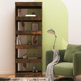 NNEVL Book Cabinet/Room Divider Smoked Oak 60x30x166 cm Engineered Wood