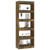 NNEVL Book Cabinet/Room Divider Smoked Oak 60x30x166 cm Engineered Wood