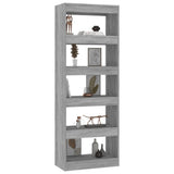 NNEVL Book Cabinet/Room Divider Grey Sonoma 60x30x166 cm Engineered Wood