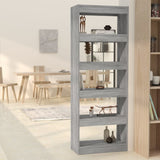 NNEVL Book Cabinet/Room Divider Grey Sonoma 60x30x166 cm Engineered Wood