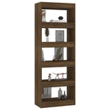 NNEVL Book Cabinet/Room Divider Brown Oak 60x30x166 cm Engineered Wood
