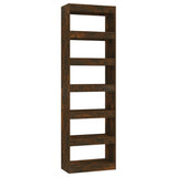 NNEVL Book Cabinet/Room Divider Smoked Oak 60x30x198 cm