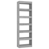 NNEVL Book Cabinet/Room Divider Grey Sonoma 60x30x198 cm