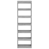 NNEVL Book Cabinet/Room Divider Grey Sonoma 60x30x198 cm