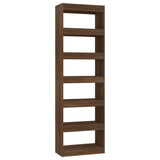 NNEVL Book Cabinet/Room Divider Brown Oak 60x30x198cm