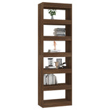 NNEVL Book Cabinet/Room Divider Brown Oak 60x30x198cm