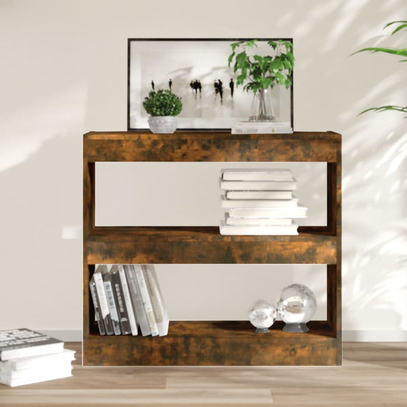 NNEVL Book Cabinet/Room Divider Smoked Oak 80x30x72 cm