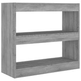 NNEVL Book Cabinet/Room Divider Grey Sonoma 80x30x72 cm