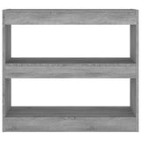 NNEVL Book Cabinet/Room Divider Grey Sonoma 80x30x72 cm