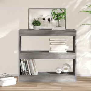 NNEVL Book Cabinet/Room Divider Grey Sonoma 80x30x72 cm