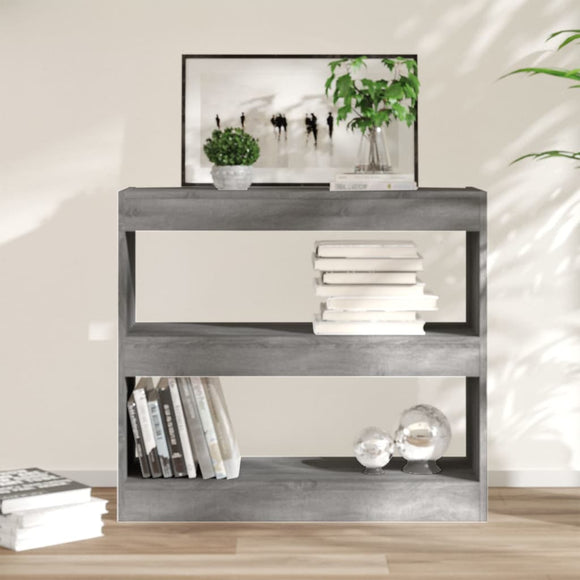 NNEVL Book Cabinet/Room Divider Grey Sonoma 80x30x72 cm