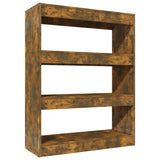 NNEVL Book Cabinet/Room Divider Smoked Oak 80x30x103 cm Engineered wood
