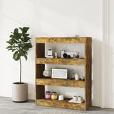 NNEVL Book Cabinet/Room Divider Smoked Oak 80x30x103 cm Engineered wood