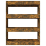 NNEVL Book Cabinet/Room Divider Smoked Oak 80x30x103 cm Engineered wood