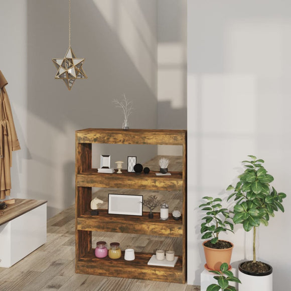 NNEVL Book Cabinet/Room Divider Smoked Oak 80x30x103 cm Engineered wood