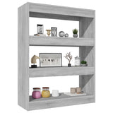 NNEVL Book Cabinet/Room Divider Grey Sonoma 80x30x103 cm Engineered wood