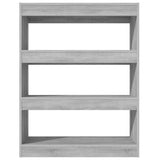 NNEVL Book Cabinet/Room Divider Grey Sonoma 80x30x103 cm Engineered wood