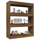 NNEVL Book Cabinet/Room Divider Brown Oak 80x30x103 cm Engineered wood