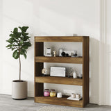 NNEVL Book Cabinet/Room Divider Brown Oak 80x30x103 cm Engineered wood