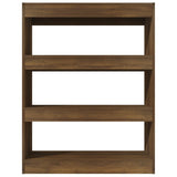 NNEVL Book Cabinet/Room Divider Brown Oak 80x30x103 cm Engineered wood