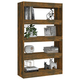 NNEVL Book Cabinet/Room Divider Smoked Oak 80x30x135 cm Engineered Wood