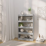 NNEVL Book Cabinet/Room Divider Grey Sonoma 80x30x135 cm Engineered Wood