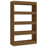 NNEVL Book Cabinet/Room Divider Brown Oak 80x30x135 cm Engineered Wood