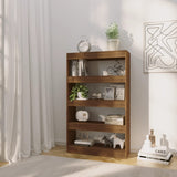 NNEVL Book Cabinet/Room Divider Brown Oak 80x30x135 cm Engineered Wood