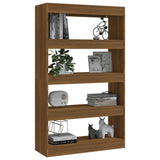 NNEVL Book Cabinet/Room Divider Brown Oak 80x30x135 cm Engineered Wood