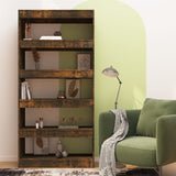 NNEVL Book Cabinet/Room Divider Smoked Oak 80x30x166 cm Engineered Wood