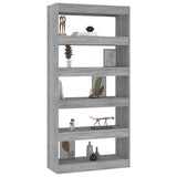 NNEVL Book Cabinet/Room Divider Grey Sonoma 80x30x166 cm Engineered Wood