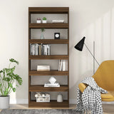 NNEVL Book Cabinet/Room Divider Brown Oak 80x30x198 cm Engineered Wood