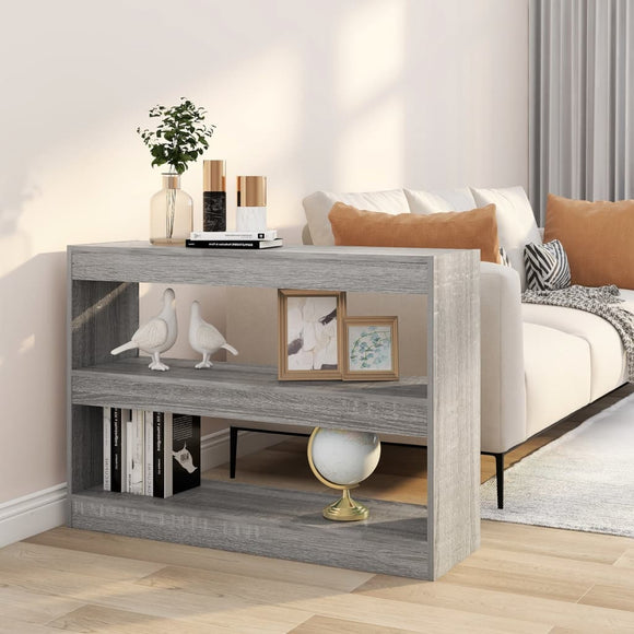 NNEVL Book Cabinet/Room Divider Grey Sonoma 100x30x72 cm