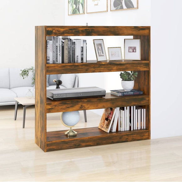 NNEVL Book Cabinet/Room Divider Smoked Oak 100x30x103 cm