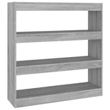 NNEVL Book Cabinet/Room Divider Grey Sonoma 100x30x103 cm
