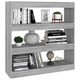 NNEVL Book Cabinet/Room Divider Grey Sonoma 100x30x103 cm