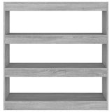 NNEVL Book Cabinet/Room Divider Grey Sonoma 100x30x103 cm