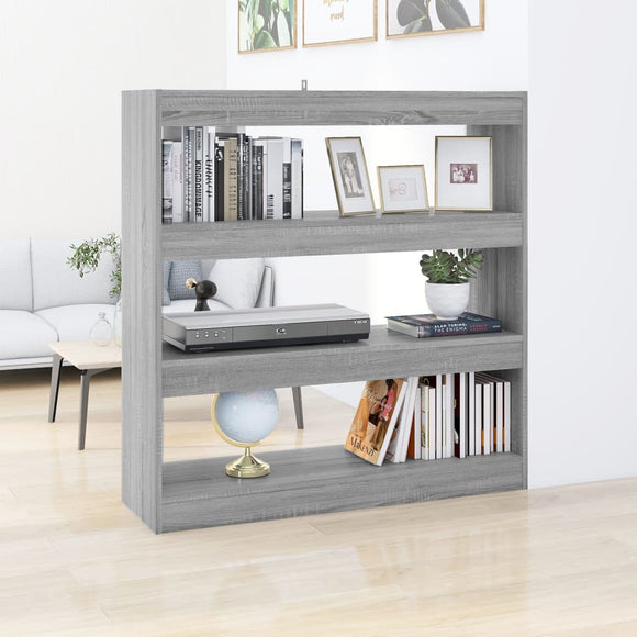 NNEVL Book Cabinet/Room Divider Grey Sonoma 100x30x103 cm