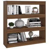 NNEVL Book Cabinet/Room Divider Brown Oak 100x30x103 cm
