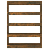 NNEVL Book Cabinet/Room Divider Smoked Oak 100x30x135 cm